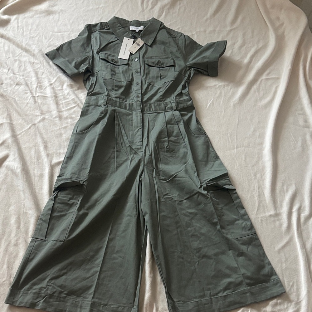 Anthropologie Olive Utility Jumpsuit